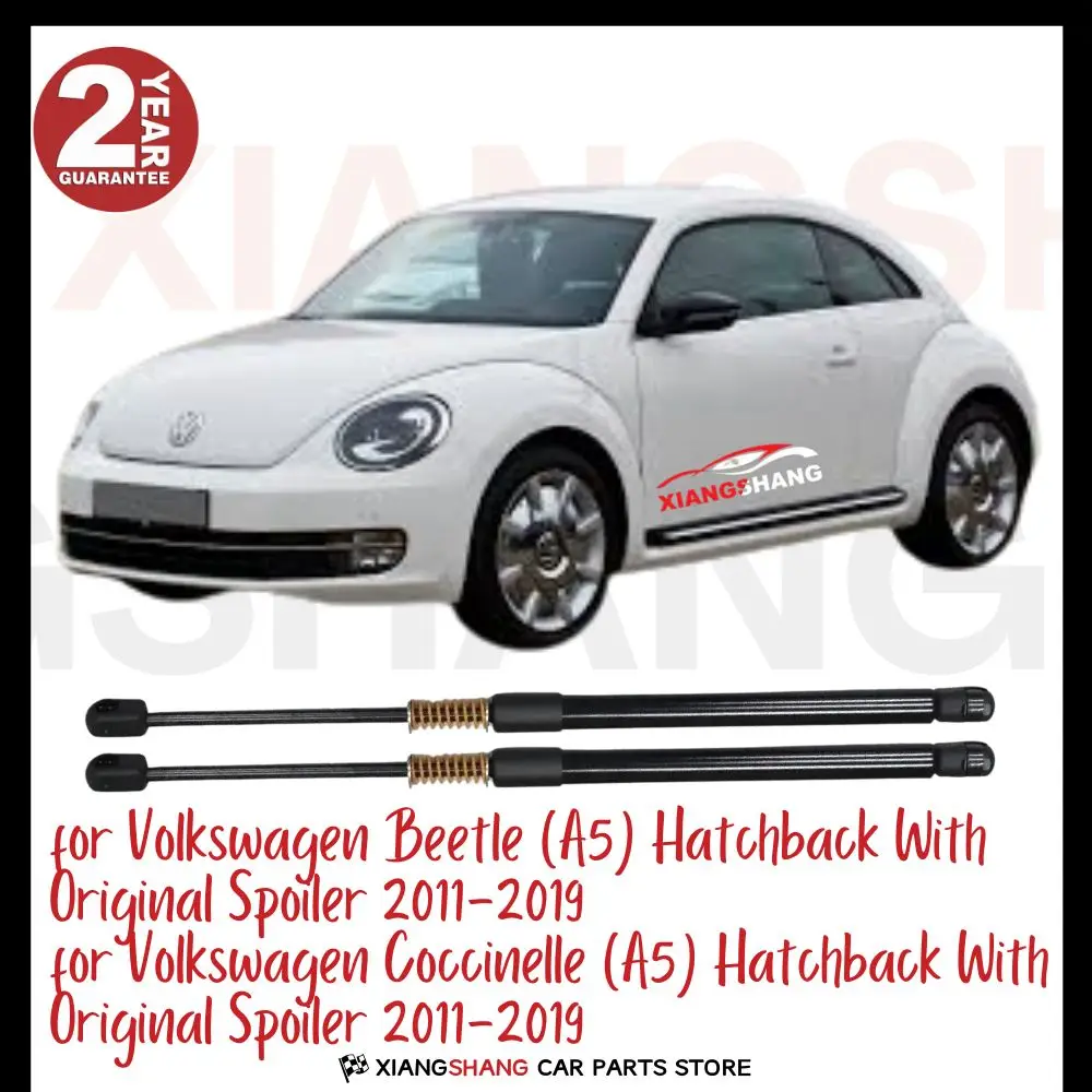 

2pcs Rear Tailgate Damper for Volkswagen Beetle (A5) Hatchback With Original Spoiler 2011-2019 WITH SPRING Trunk Boot Gas Struts
