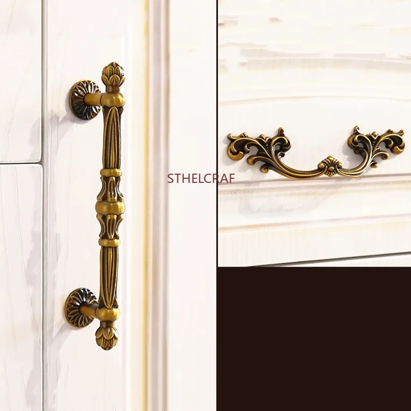 

Ancient-style Desk Drawer Knobs High-quality Zinc Alloy Kitchen Cabinet Door Handle Furniture Hardware Indoor Door Window Handle
