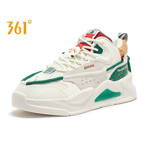 여성용 편안한 캐주얼 스니커즈, 겨울 플러시 스포츠 신발, 따뜻한 라이프 스타일, 하드웨어 가죽, 361 도, 682346612B 