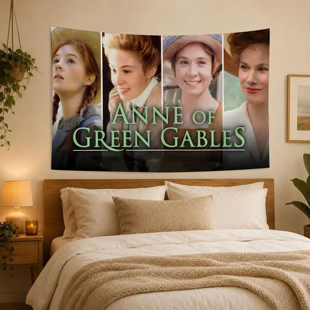 Anne Of Green Gables Tapestry House Bedroom Living Bar Garden Microfiber Decoration Background