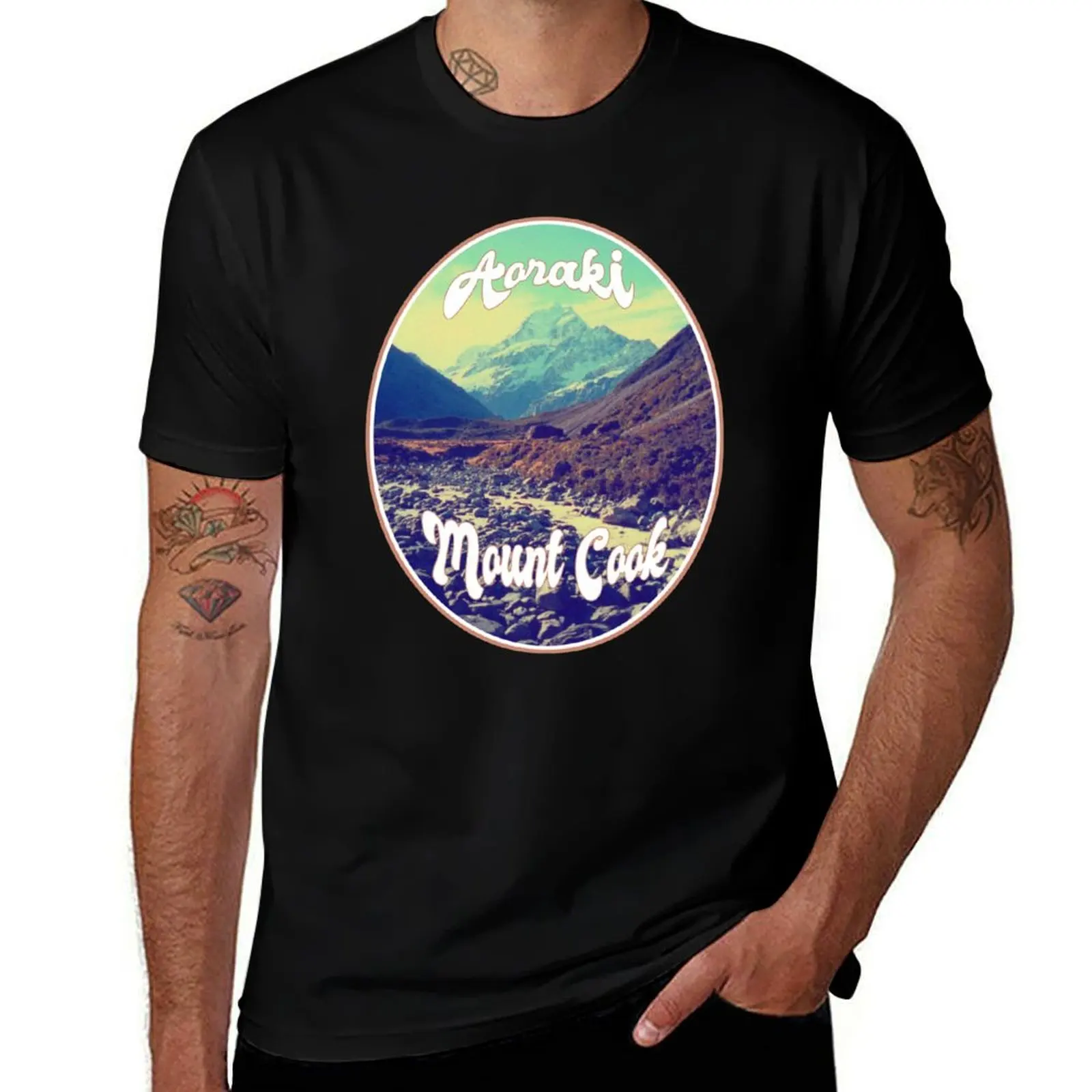 

Aoraki: Mount Cook, Mountain, New Zealand T-Shirt cotton t shirts high quality man graphic t shirt T-Shirt