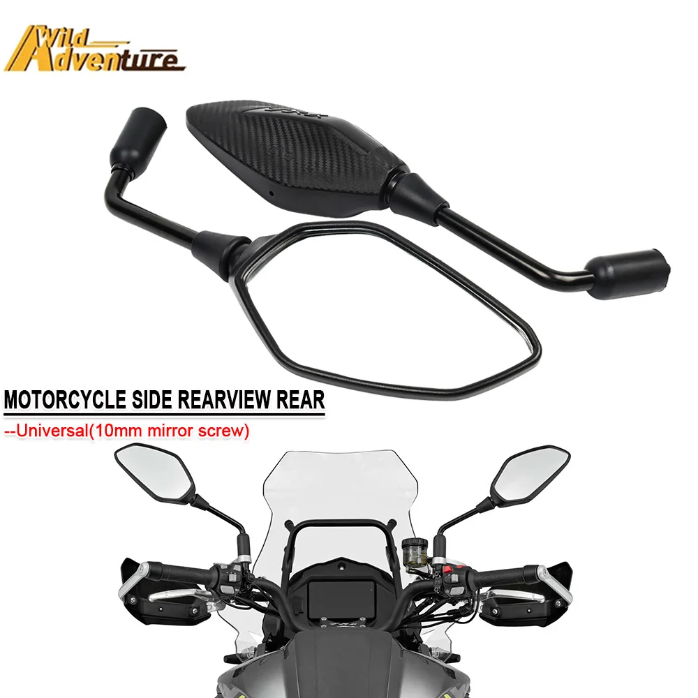 

10mm Motorcycle Rearview Side Mirrors Universal Scooter Bar End Handlebar Mirror Screw Accessories For Benelli TRK 502X 520 X