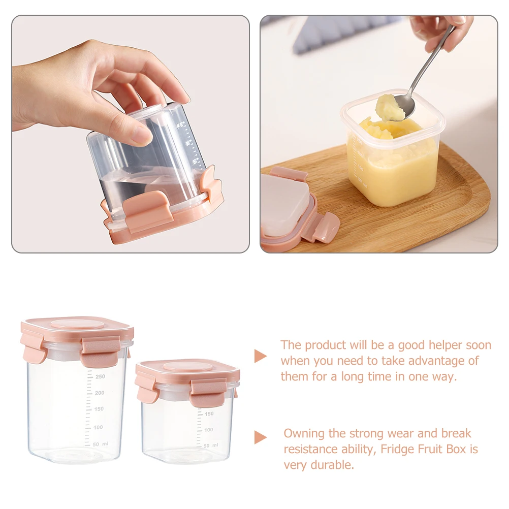 

2pcs Food Fresh Containers Fridge Storage Boxes Refrigerator Organizers Vegetable Fruit Keepers Stackable Freezer Bins