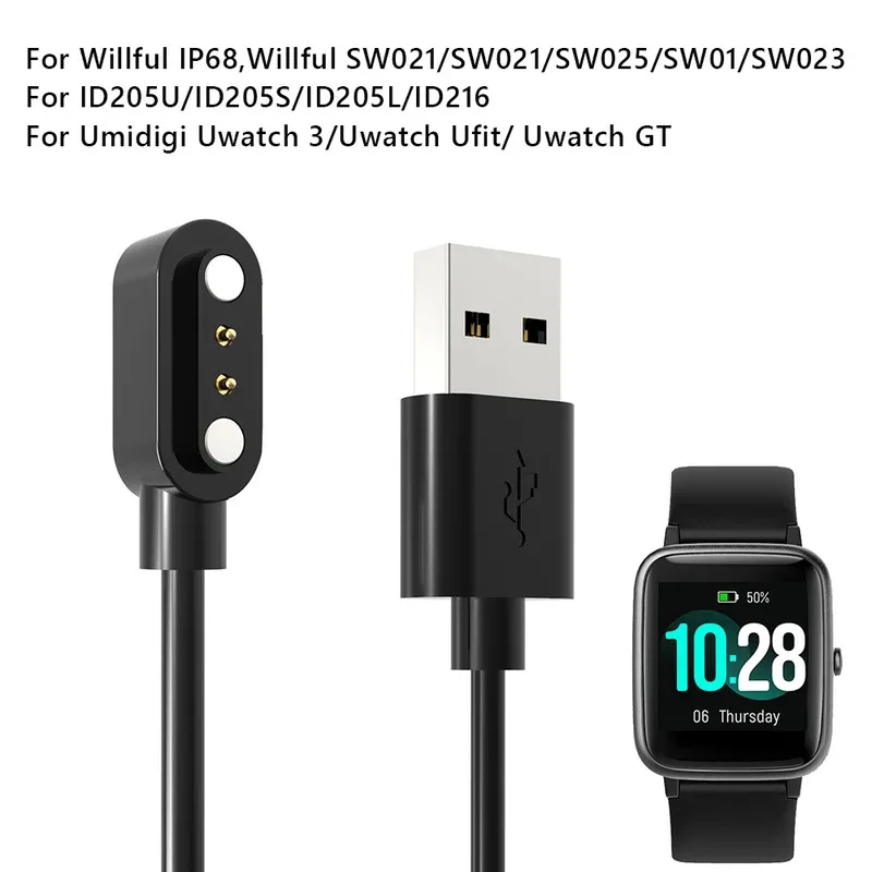 

Magnetic Watch Charger Cable for Willful IP68/SW021/ID205U/Umidigi Uwatch 3 Cord