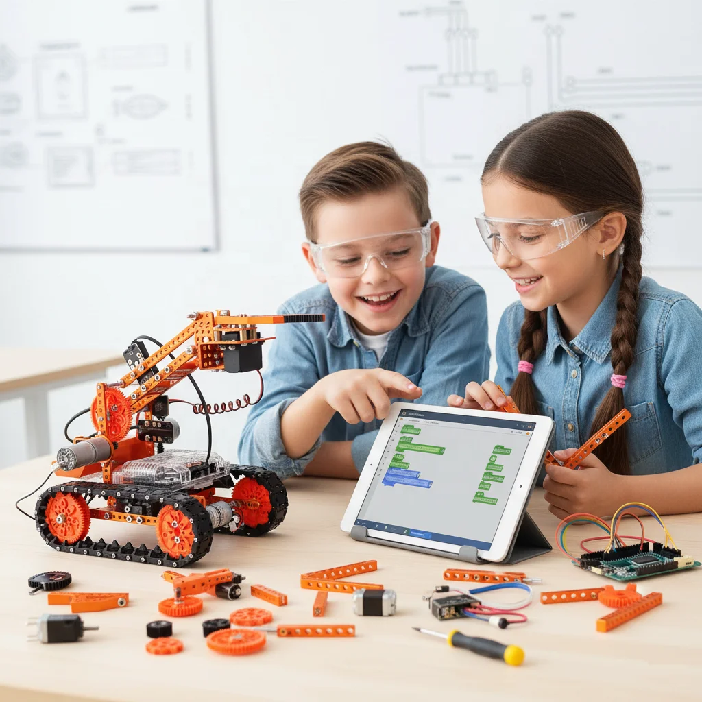 Free Teaching Resources STEM Education Program Metal Robot DIY Coding Arm Kit School Children Educational Robot Kit for Student
