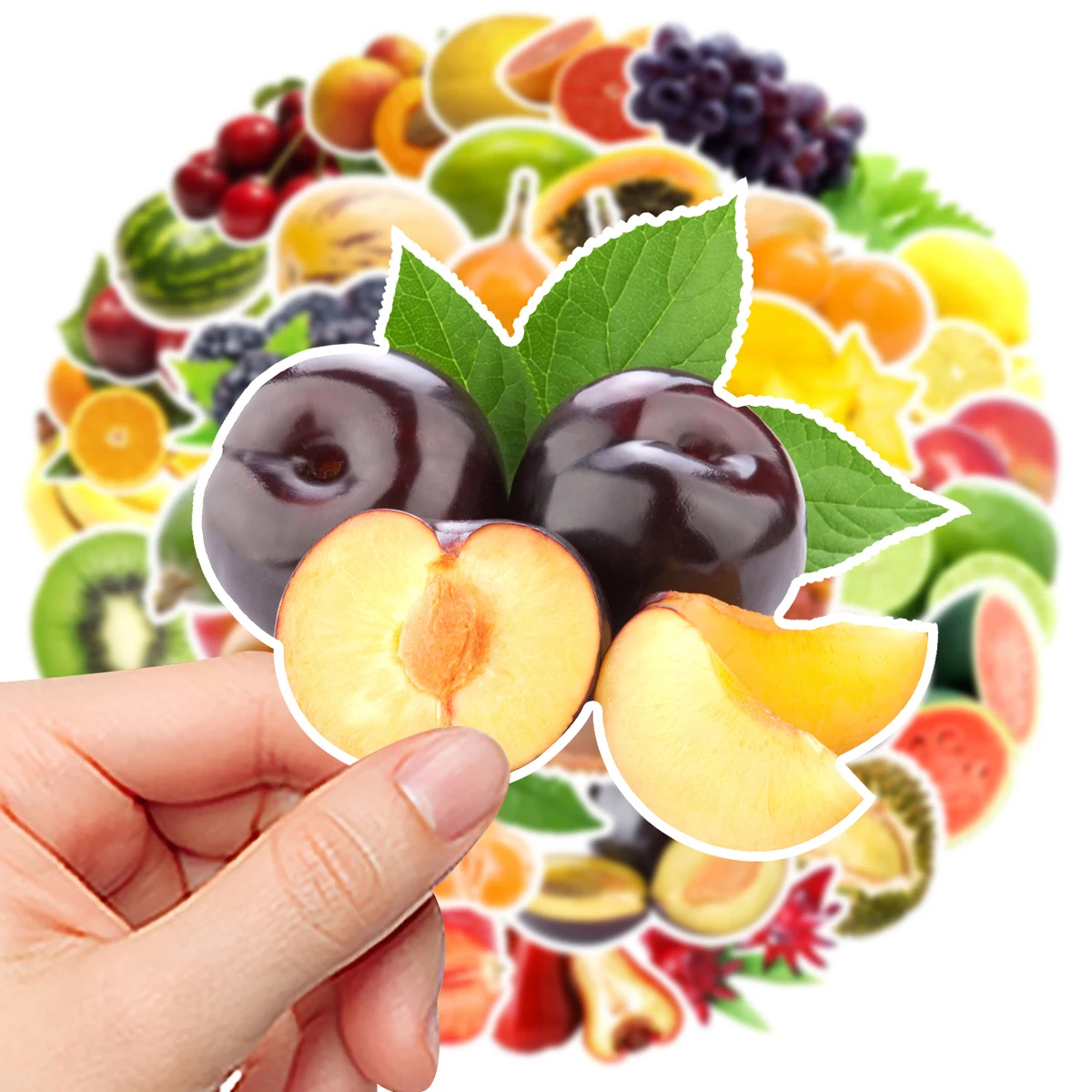 54pcs Fruit Sticker Graffiti Waterproof Sticker DIY Creative Toy Decal Water Cup Notebook