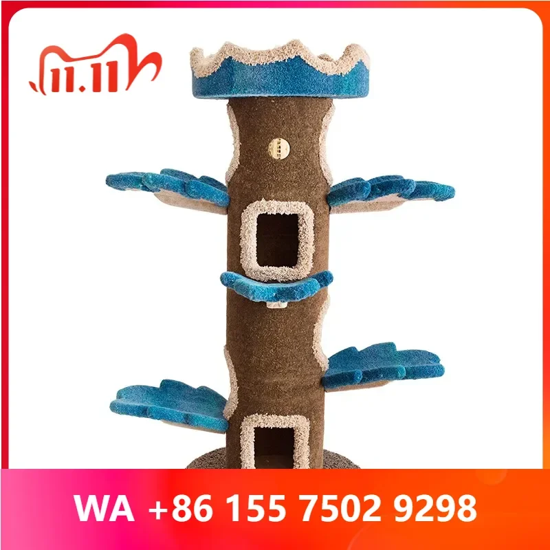 Factory Wholesale Hot Sell Cat Tree Tower Cat Scratching Sisal Rope Toy Big Tree Shape