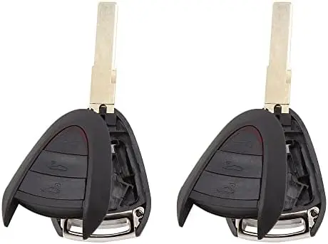 

2PCS 3-Button Key Fob Case for Porsche Boxster 987 Cayman 911 997 -