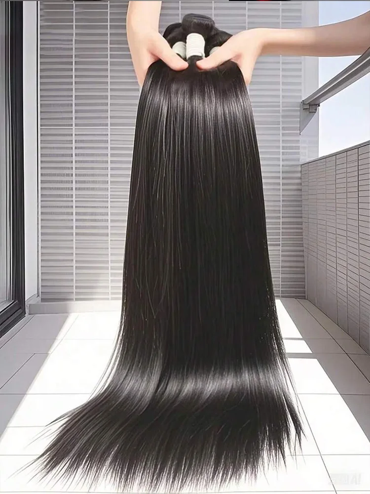 42-дюймовые прямые человеческие волосы, человеческие волосы, бразильское плетение волос, необработанные пучки человеческих волос, наращивание натуральных волос