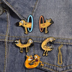 Colorful Cat and Dog Creative Cross border Anime Brooch, Film and Television Cartoon Brooch, Clothing Accessories Collar Pin
