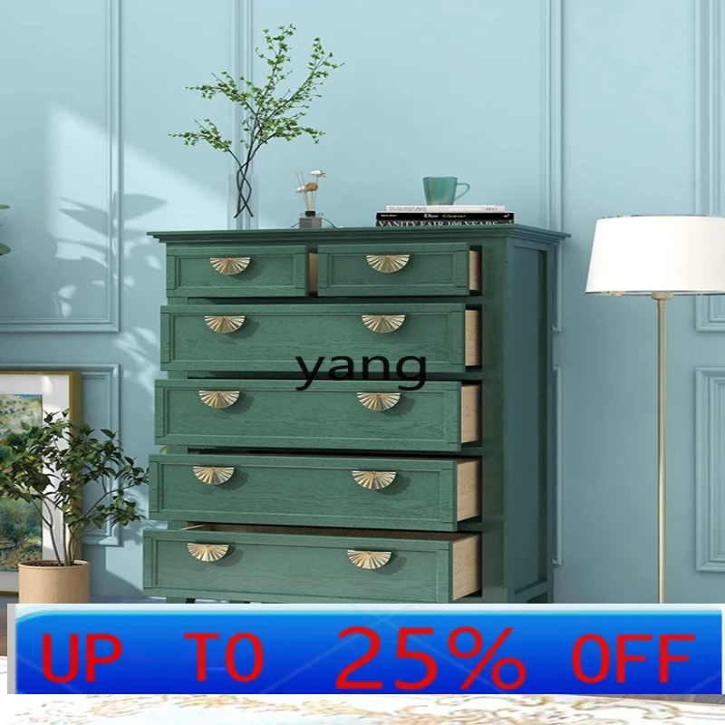 LH Dark Green Chest of Drawers Bedroom Simple Modern Wall Entrance Cabinet Tailstock Storage