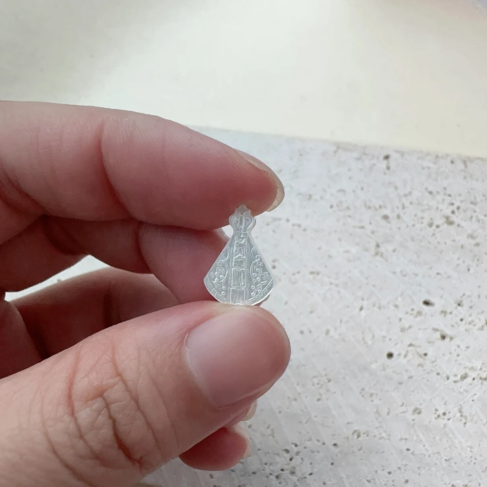 10 pcs/lot Elegant Spiritual Gift Mother of Pearl Religious Shell Charm Handmade Catholic Christian Pendant for Necklace Jewelry