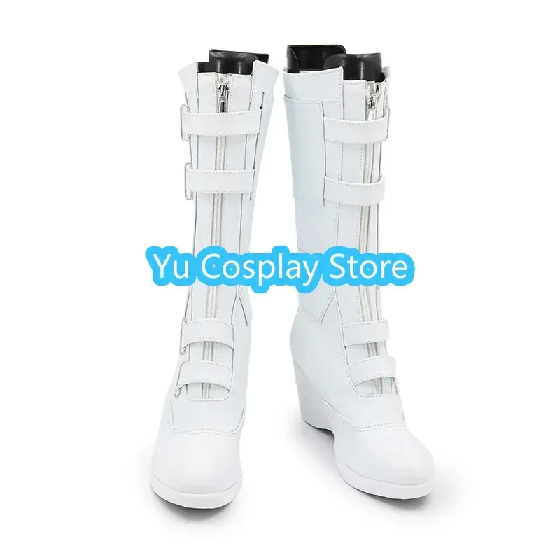 AIAI 2025Yu- Natasha Romanoff Black PU Leather Shoes Halloween Carnival Boots Cosplay Prop Custom Made