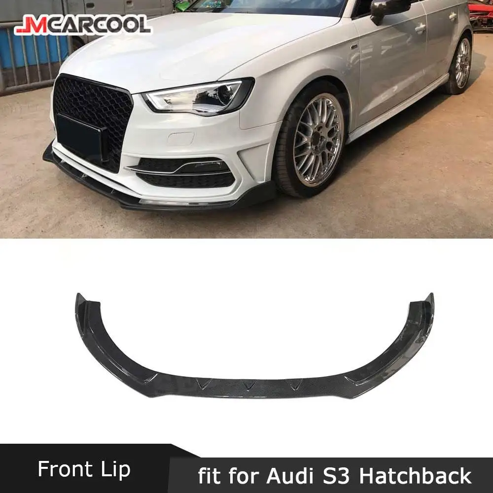 

Carbon Fiber Front Lip Spoiler Splitters For Audi A3 S3 Hatchback 2014 - 2016 (Non A3 Standard Non Sedan) Head Bumper Chin