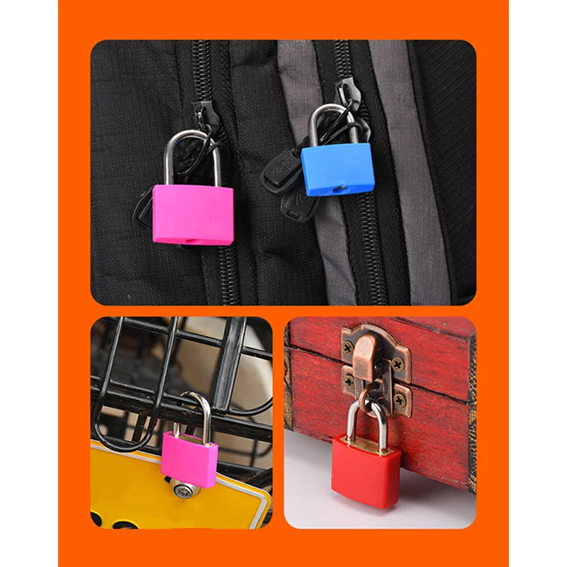 Small Mini High-Quality Strong Steel Padlock for Travel Suitcase Luggage Schoolbag - Anti-Theft Security Lock with 2 Keys image 3
