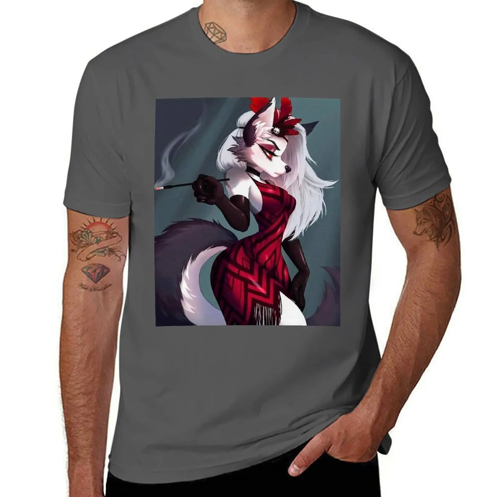 

Helluva Boss Loona T-Shirt t shirts for man graphic tees t shirt men 100% cotton luxury brand man tshirt T-Shirt