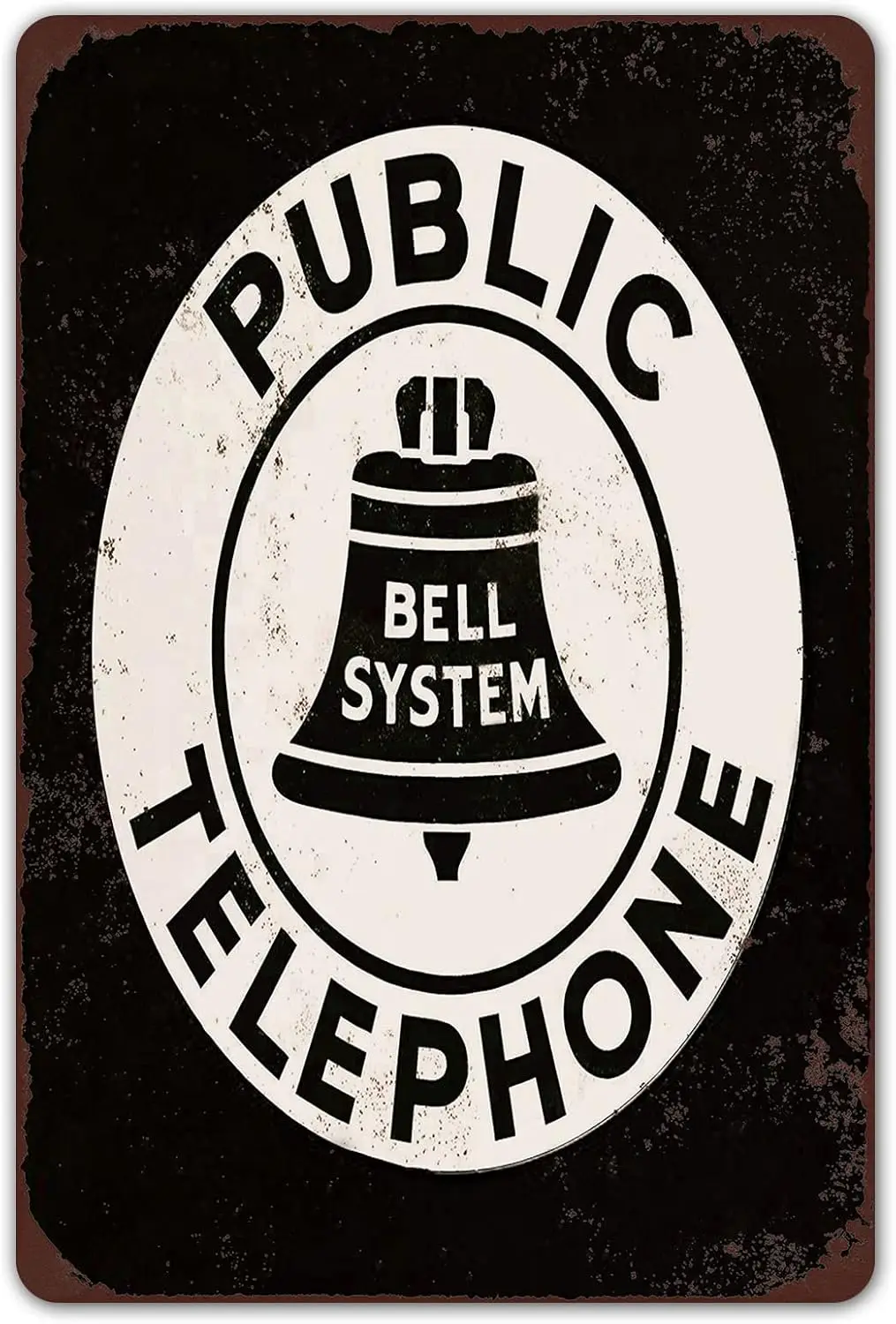 KENSILO Bell System Public Telephone Vintage Look Reproduction Metal Tin Sign 8X12 Inches