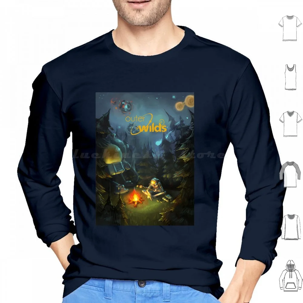 Outer Wilds Hoodies Long Sleeve Outer Wilds Space Outer Wilds Nomai Game Video Game Dark Bramble Solar System Quantum