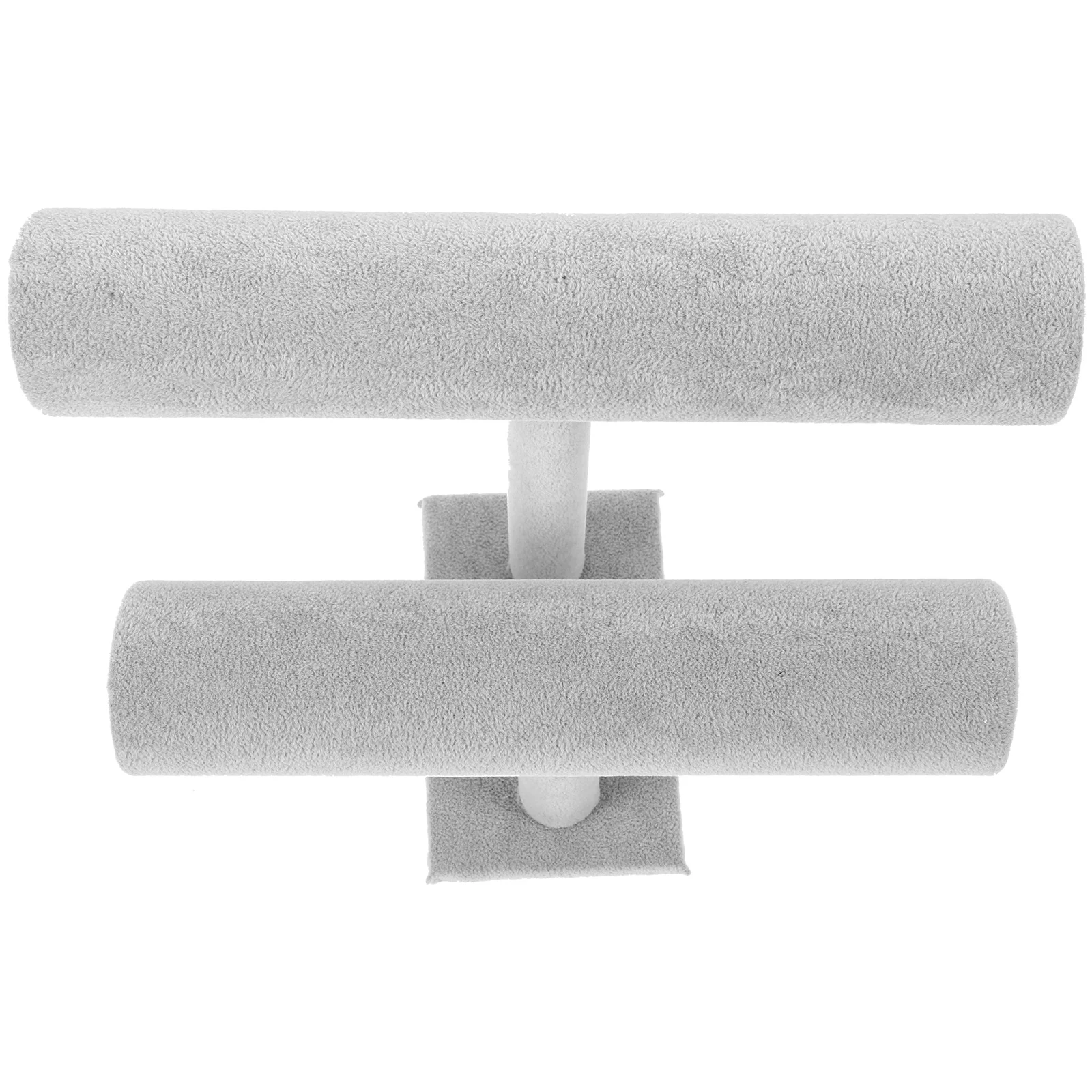 

2 Tier Detachable Bracelet Holder Stand Jewelry Display Rack Storage Organizer Bangle Stand For Home Shop Use Grey