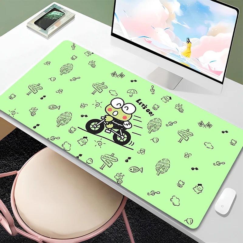 

Mouse Pad 90x40cm Kero Kero Keroppi rubber table Large Game Desk mat Computer Keyboard Pad PC gaming accessories carpet mousepad