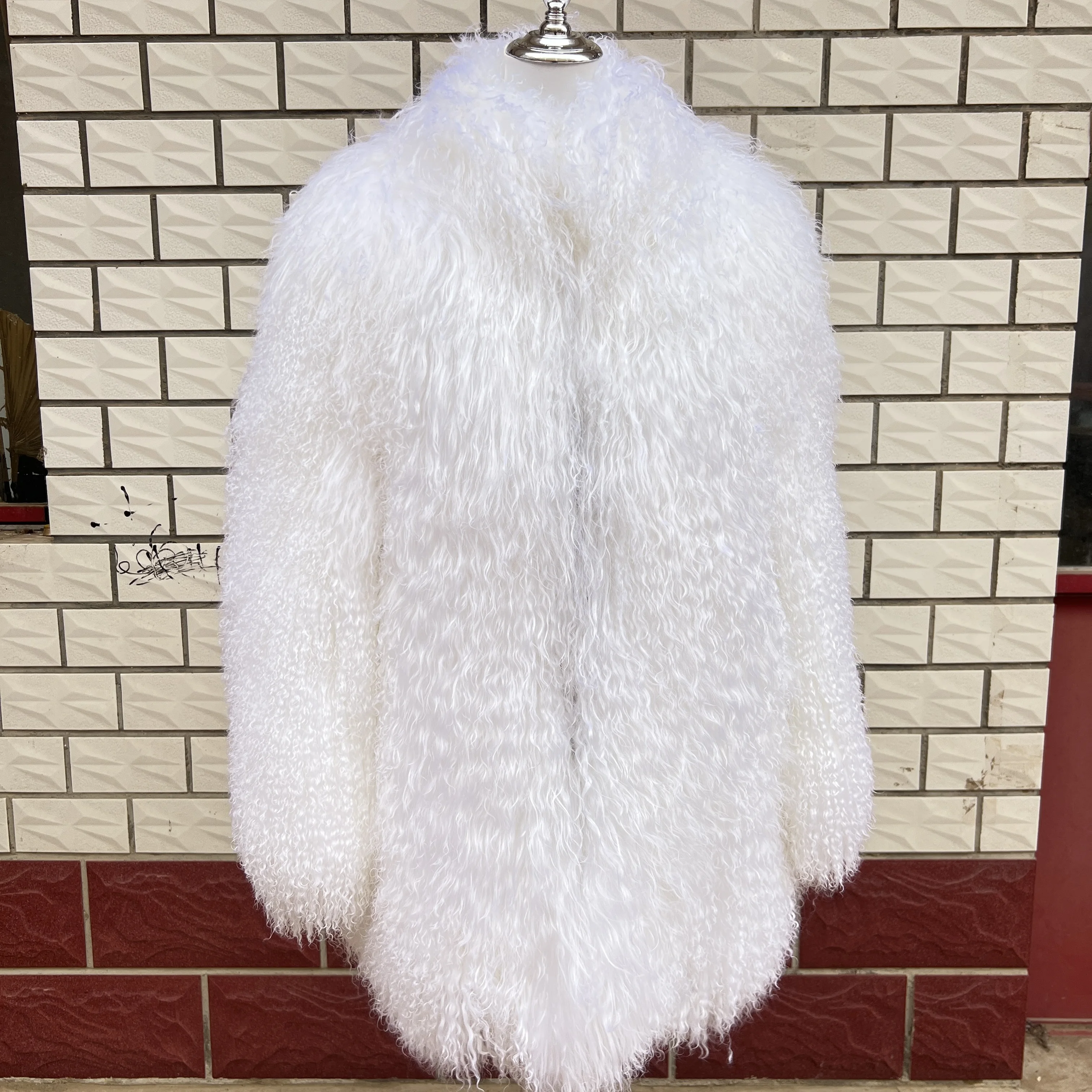 신상 겨울용 100% 몽골 양가죽 스탠드 칼라 재킷 여성용 겨울 코트 고품질 양가죽 코트