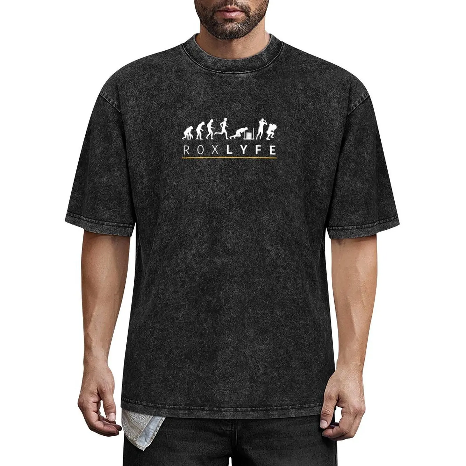 HYROX - ROX LYFE (evolution white) - Rox Lyfe - For HYROX Fans and Athletes T-Shirt sweat mens t shirt graphic