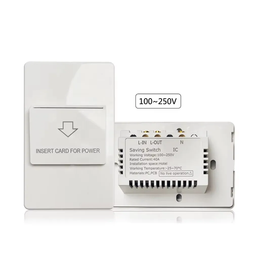 10pcs Smart Management Energy Saving Switch 13.56M IC Card Hotel Power Supply In America and Japan 100-250V 40A Wide Voltage