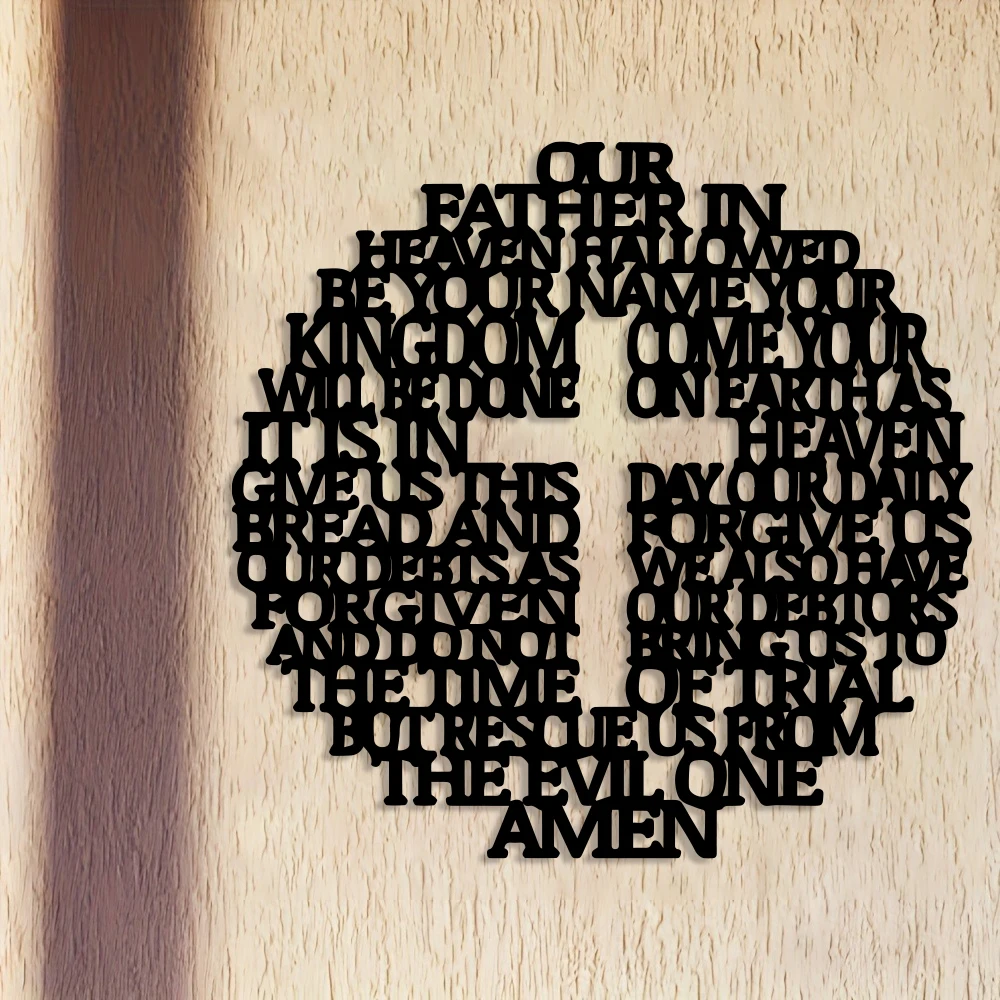 Vintage Jesus Christ & Cross Metal Wall Art - Inspirational Religious Home Decor with 