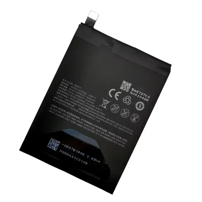 100% Original 3060mAh BA872 Battery For Meizu Meilan 16X Phone Latest Production High Quality Batteries Bateria+ Tools