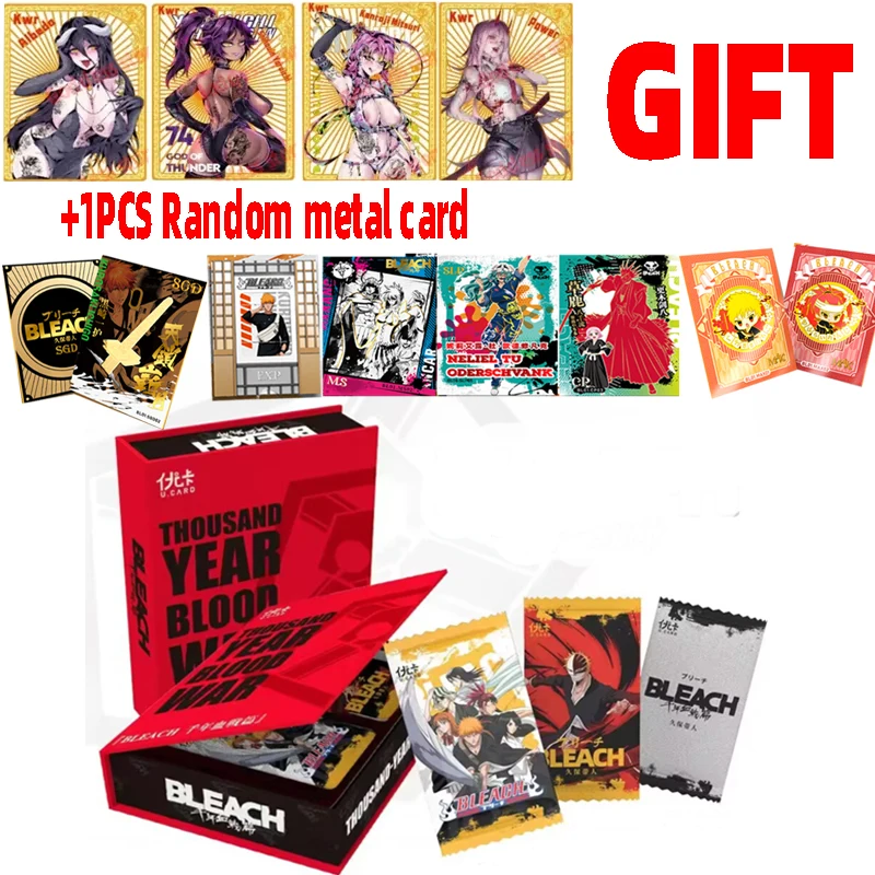 

2023 Bleach Card Millennium Blood War Card Anime Characters Games SGA SCP Collection Metal Cards Toys Gift