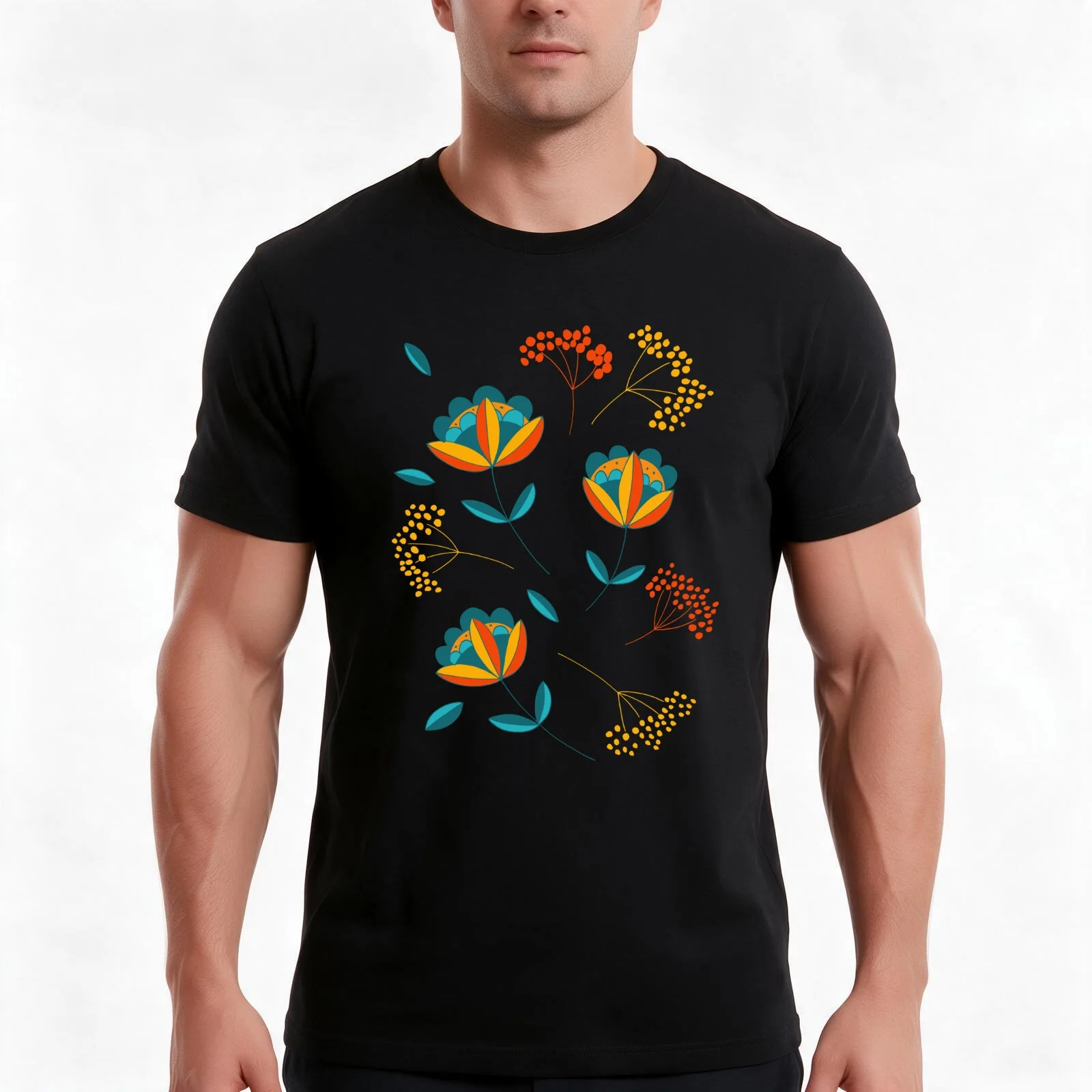 Flowery greetings from Scandinavia T-Shirt Summer Casual Cotton Tee Oversized Streetwear Tops Vintage Graphic Print