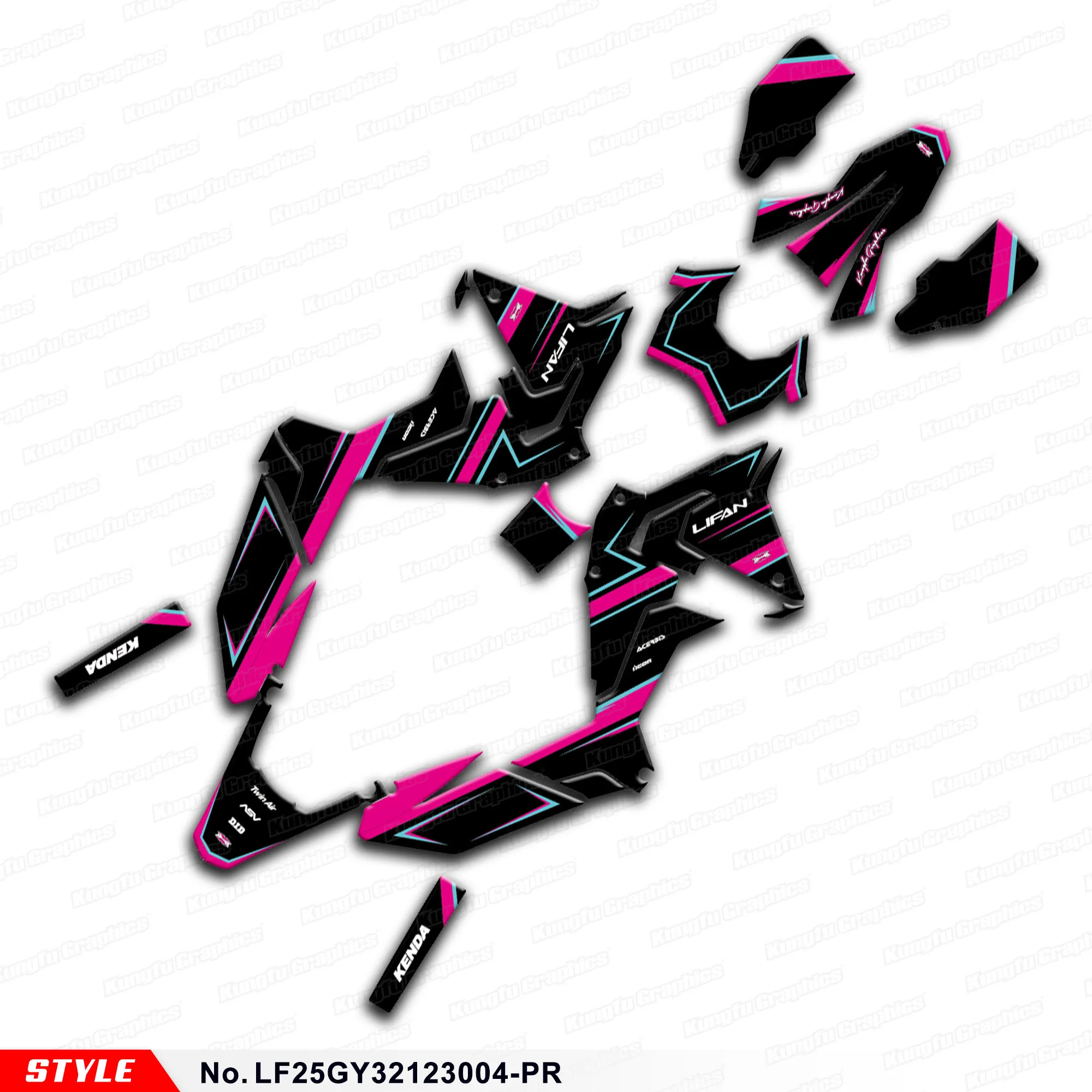 

JY RACING Graphics Sheet Vinyl Decal for LIFAN LF250GY-3 2021 2022 2023 KPX 250 KPX250 LGC-Fi, Rebuilding, LF25GY32123004-PR
