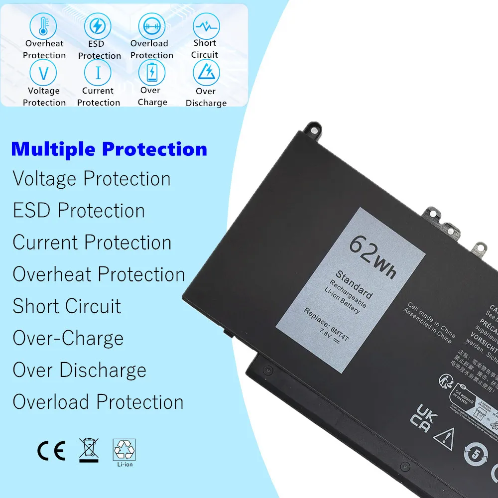 6MT4T Laptop Battery For Dell Latitude 14 5470 E5470 15 5570 E5570 for Precision 15 3510  M3510