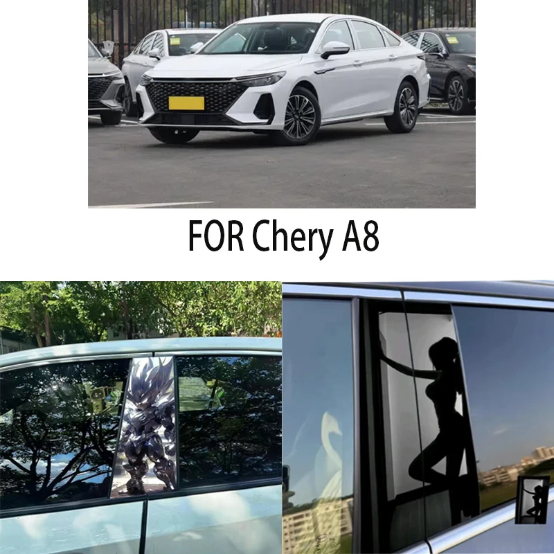 

Door Window Decoration Trims Pillar Posts Stickers Auto Styling For Chery A8 Car accessories