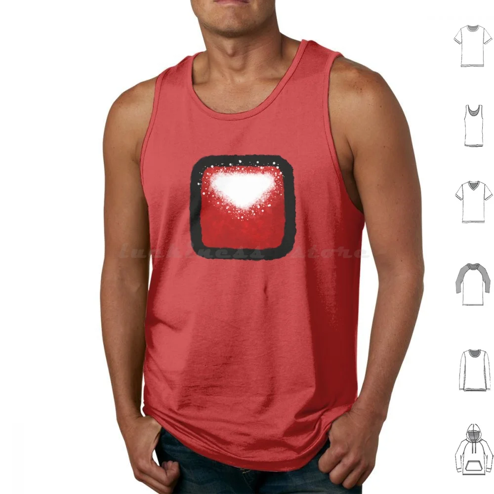 Red Beat Saber Cube Tank Tops Print Cotton Beat Saber Beat Saber Vr Vive Oculus Rift Steam Rhythm Game Music Cubes
