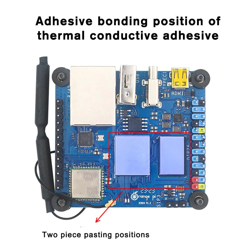 Материнская плата для Orange Pi Zero 3, макетная плата из алюминиевого сплава, теплоотвод для Orange Pi Zero 3, защитный корпус