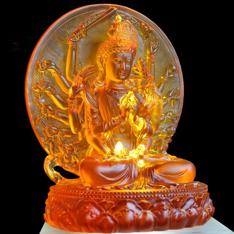 Cz glazed zhunti bodhisattva buddha mother gilded buddha statue tibetan home worship buddha statue decoration