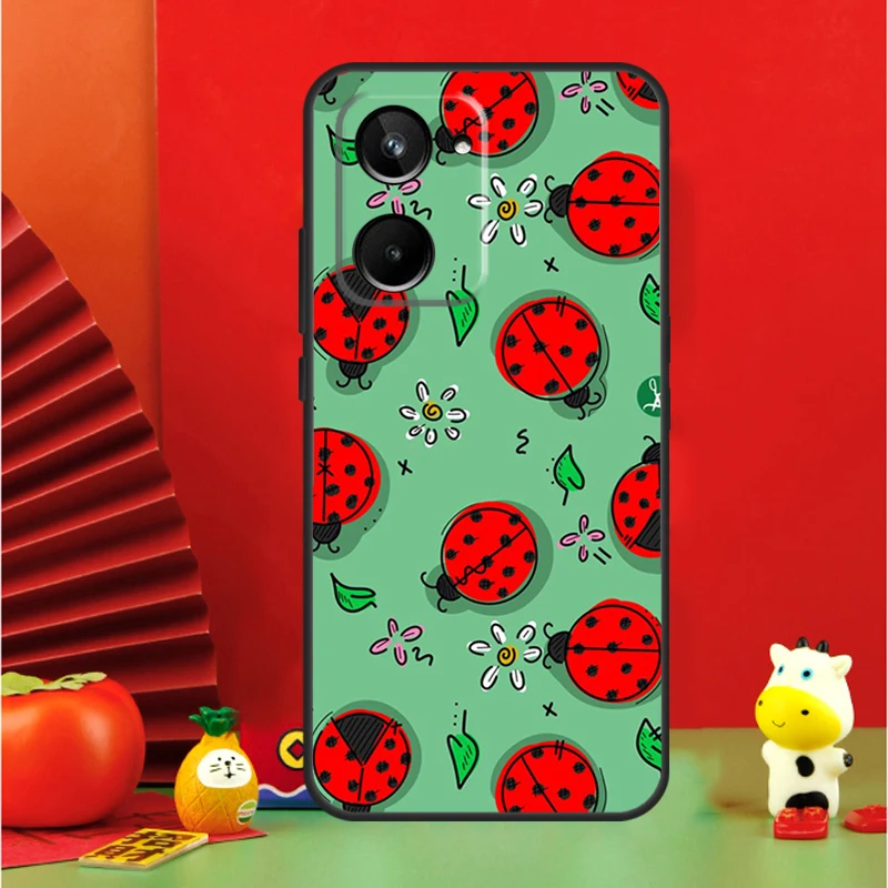 Ladybug Beetle For Realme 12 10 9 11 Pro Plus GT5 GT Neo 6 C53 C51 C35 C33 C30 C25s C21Y C31 C67 C55 Case