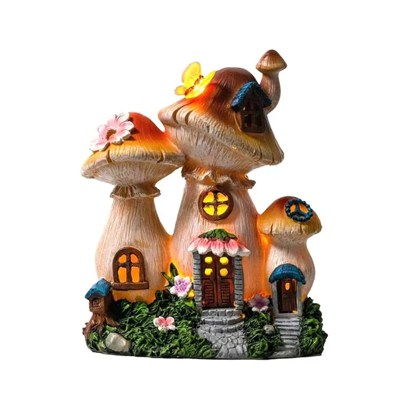 abui-solar-fairy-house-キノコ型-屋外樹脂工芸品-小型ガーデンデコレーション-バルコニーソーラーライト