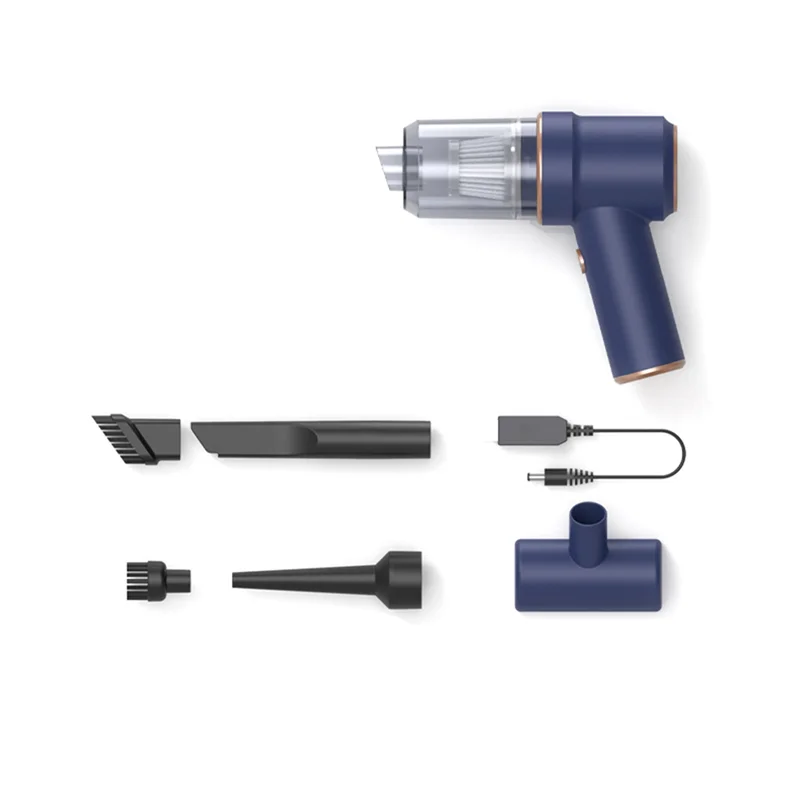 

Автомобильный пылесос ABUN, зарядка сжатого воздуха, ручной мощный беспроводной пылесос для домашнего офиса, синий