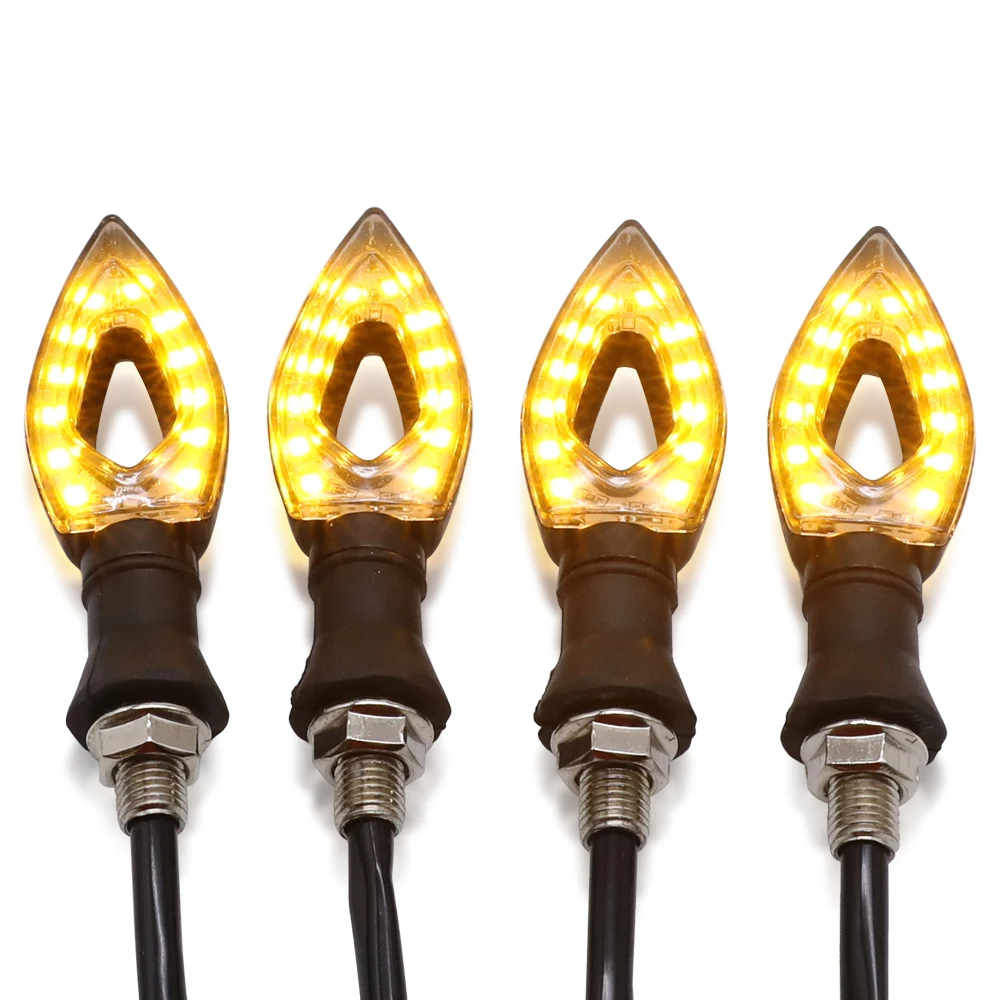 

4/2Pcs Universal Motorcycle LED Turn Signal Light Waterproof Amber And Yellow Color 12 Led SMD Indicator Blinker Flash Bike Lamp