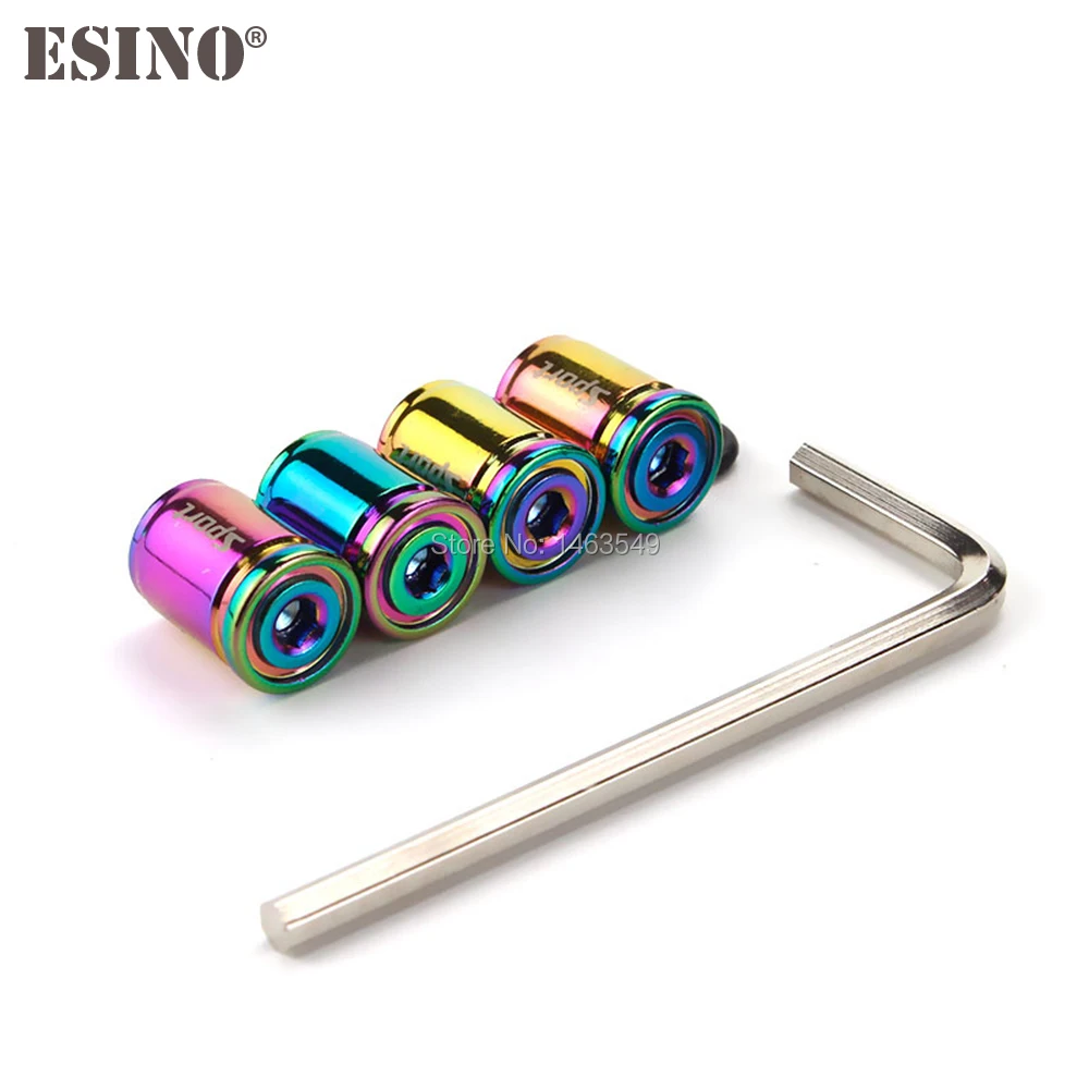 

4 x Newest Colorful Car Styling Anti-theft Stainless Wheel Tire Valve Stem Caps Zinc Alloy Wheel Tire Stem Air Valve Caps