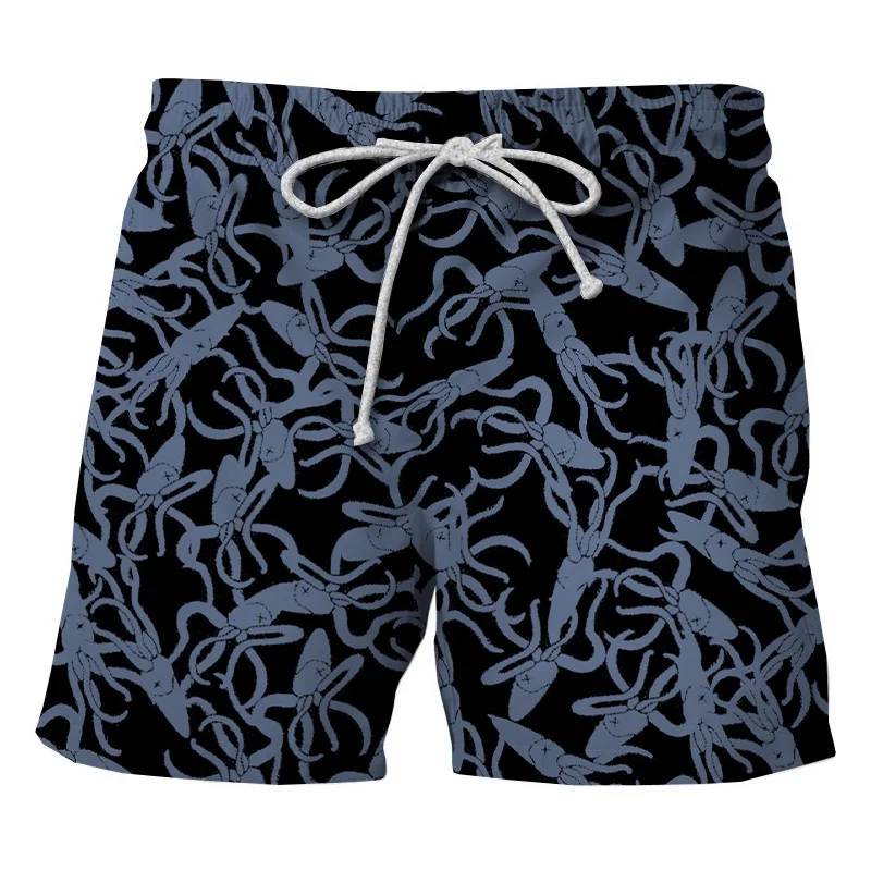 Shorts de plage décontractés à rayures graphiques pour hommes, pantalons courts de vacances hawaïens, maillots de bain College en 3D, troncs de planche, shorts de glace pour femmes, 2023