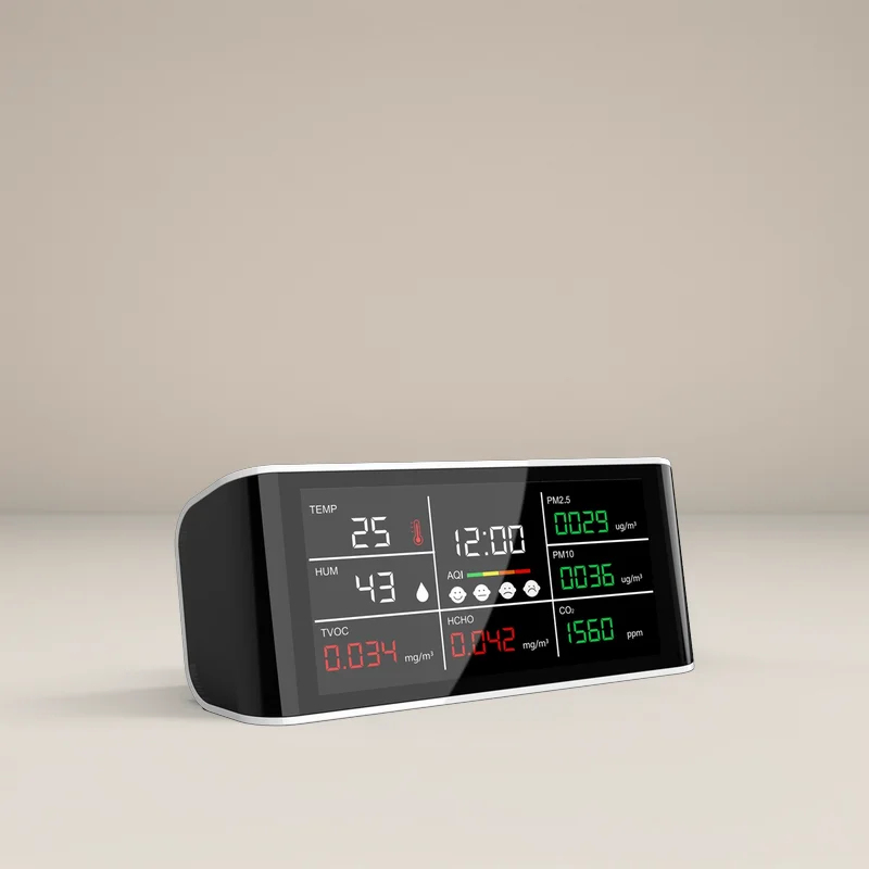 Digital PM2.5 Tester Carbon Dioxide Detector with Data Storage Function LCD Display Air Quality Hygrothermograph Gas Analyzer