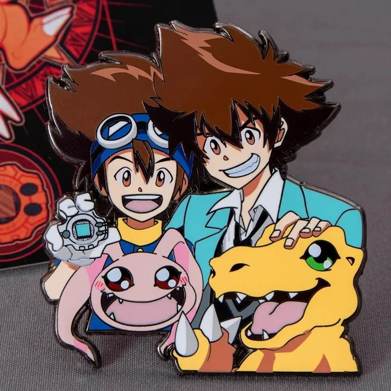 Digimon Adventure Cartoon Anime Enamel Pins Metal Brooch Badge Fashion Jewellery Clothes Hat Backpack Accessory Fans Gifts