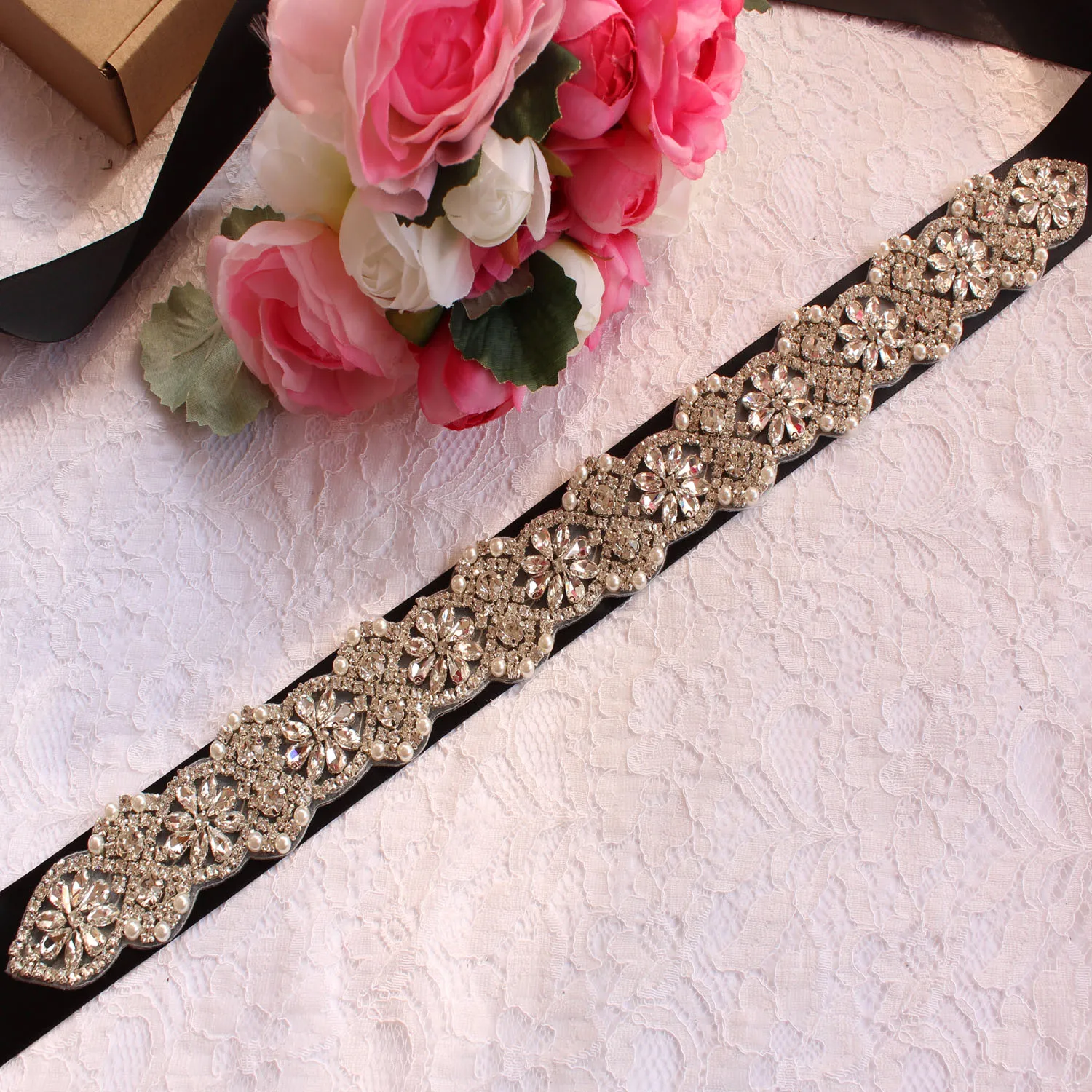 (1PC) Rhinestones bridal belt diamond wedding dress belt with crystal wedding sash for wedding dress accessories