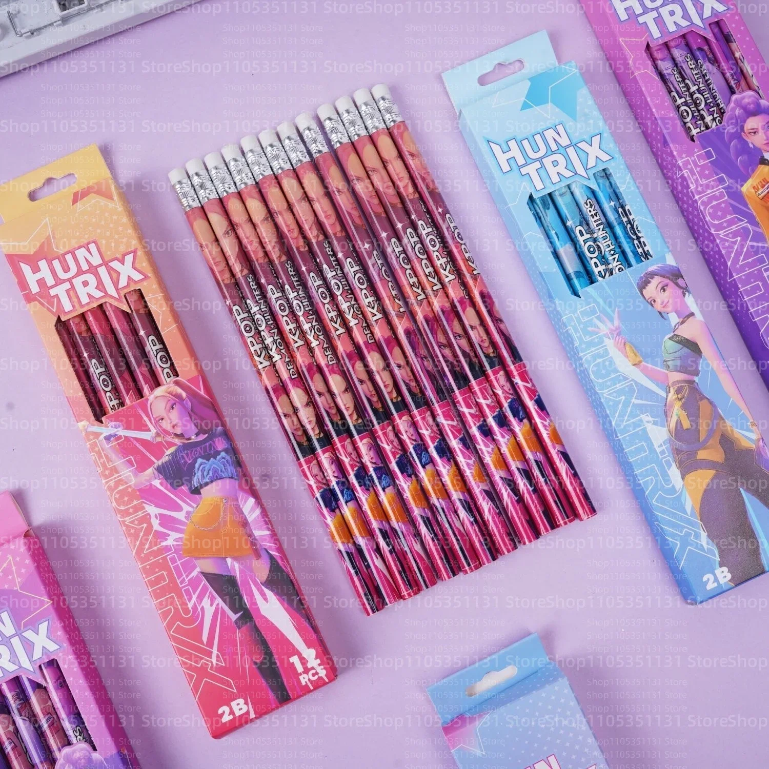 Anime-Mädchen Lumi Mila Zoi Hexenjäger-Bleistifte 2B HB Farbstifte Niedliches Cartoon-Schüler-Schreibwarenset für Tägliches Lernen Geschenke – Detail 3