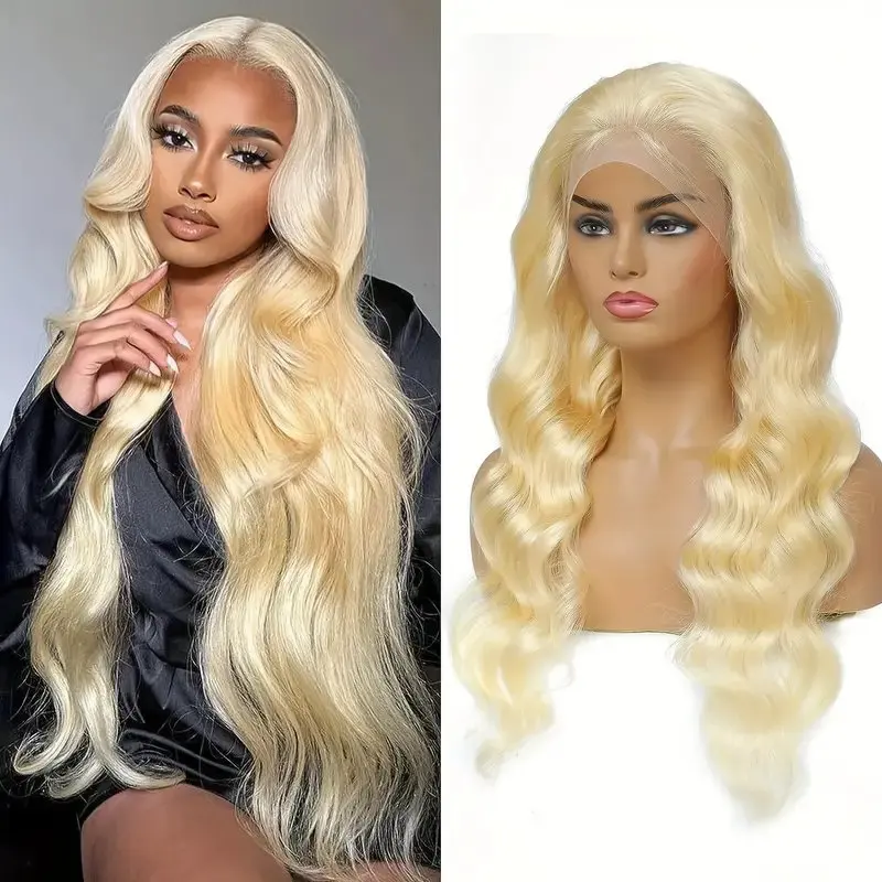 Rosabeauty Body Wave Honey Blond 13x6 HD Lace Frontal Wigs Human Hair Color 13x4 Transparent Lace Front Wig Glueless Prebleached