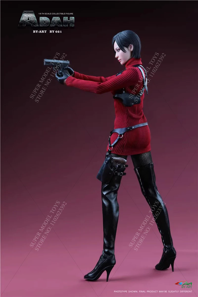 BY-ART BY-021 1/6 Schaal Vrouwen Soldaat Ada Wong Hoofd Carving Survival Game Mystery Spy Kleding Set Fit 12 ''Action Figure Pop