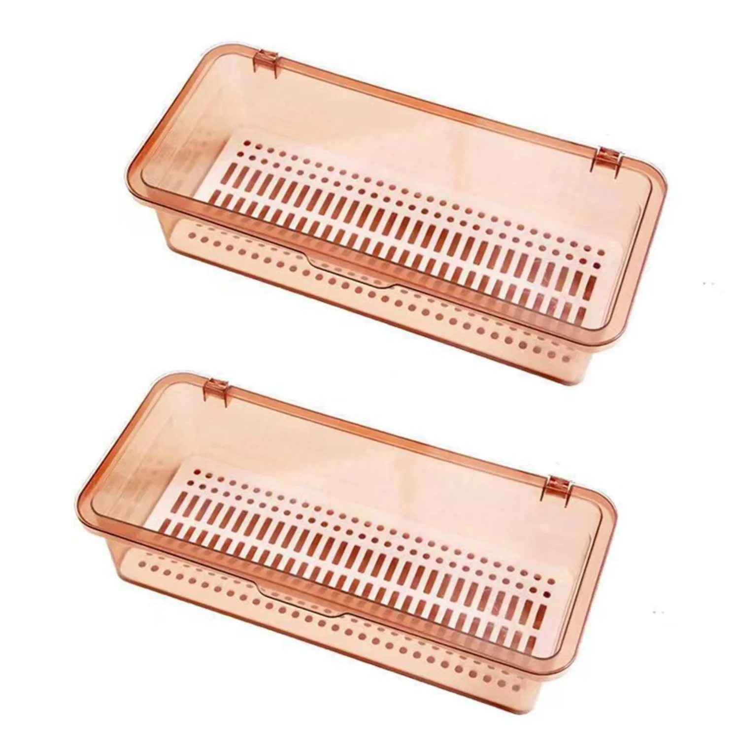 1PCS Tea Set  Box  Transparent Plastic Desk  Box Drawer  Organizer Small Things   Chopstick  Box